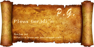 Pleva Gerjén névjegykártya